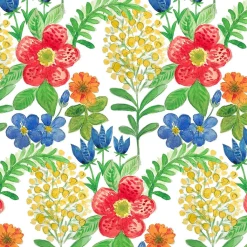 Gardintyger Mönstrade|Arvidssons Textil<Arvidssons textil Ängsdröm offwhite-multi tyg