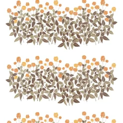 Gardintyger Mönstrade|Arvidssons Textil<Arvidssons textil Ängsmark orange tyg