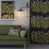 Gardintyger Mönstrade|Arvidssons Textil<Arvidssons textil Ängsmark svart tyg