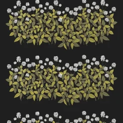Gardintyger Mönstrade|Arvidssons Textil<Arvidssons textil Ängsmark svart tyg