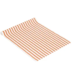 Bordslöpare<Fondaco Nina apelsingul randig bordslöpare i bomull 35x120cm