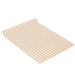 Bordslöpare<Fondaco Nina havre randig bordslöpare i bomull 35x120cm