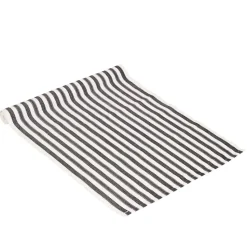 Bordslöpare<Fondaco Nina svart-vit randig bordslöpare i bomull 35x120cm