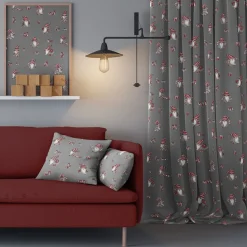 Gardintyger Mönstrade|Arvidssons Textil<Arvidssons textil Nisses luva grå tyg
