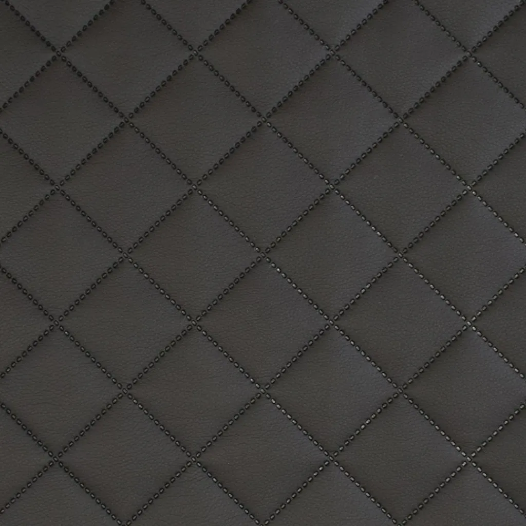 Mönstrade Fuskskinn< Niva XL svart fuskskinn - vadderat svart fuskskinn med stor diagonalquiltning
