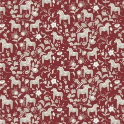 Gardintyger Mönstrade|Arvidssons Textil<Arvidssons textil Nusnäs röd tyg