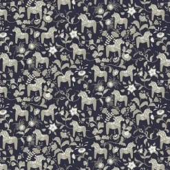 Gardintyger Mönstrade|Arvidssons Textil<Arvidssons textil Nusnäs svart tyg