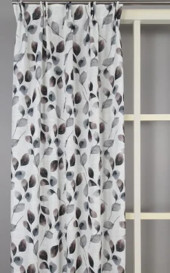 Gardiner Mönstrade<Nordisk Textil Odelia gardin – elegant bladmönstrad gardin i mjuka naturtoner
