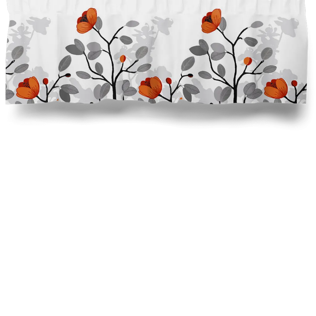 Gardinkappor Mönstrade<Arvidssons textil Ofelia orange gardinkappa metervara