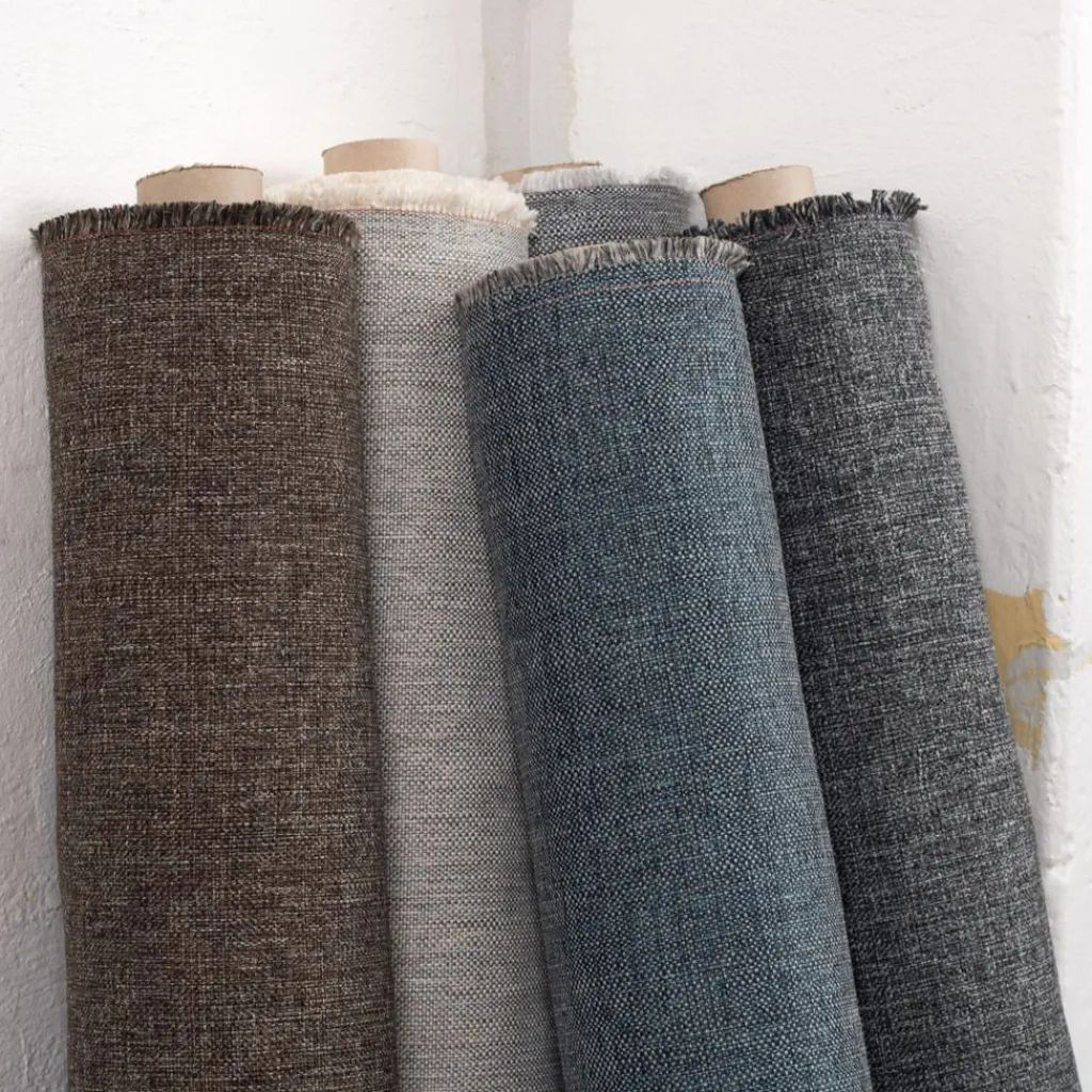 Enfärgade Möbeltyger<Nordisk Textil Omega Grå - Slitstarkt och vävt möbeltyg med melerad struktur