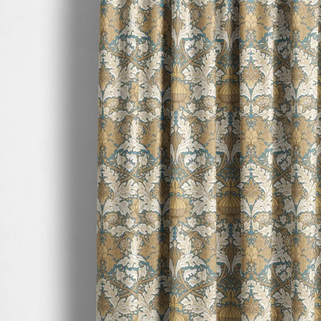 Arts & Crafts Tyger|Gardintyger Mönstrade< Opulence tyg -Slingrande blad, blommor och ornament