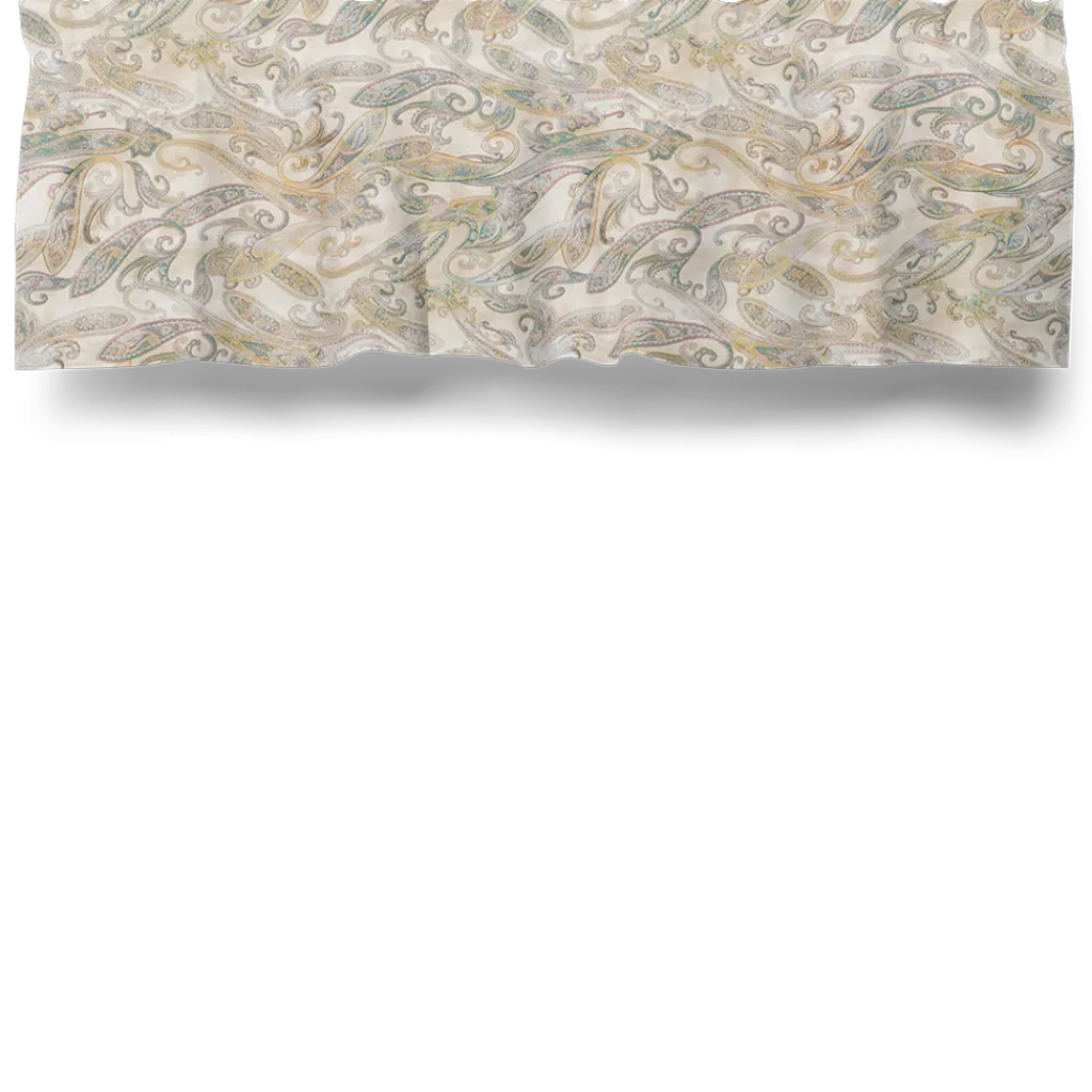 Gardinkappor Mönstrade|Rea Gardiner<Arvidssons textil Orient beige gardinkappa metervara