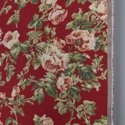 Blommiga Möbeltyger|Mönstrade Möbeltyger<Arvidssons textil Orlenas röd möbeltyg