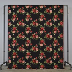 Blommiga Möbeltyger|Mönstrade Möbeltyger<Arvidssons textil Otis svart jacquard