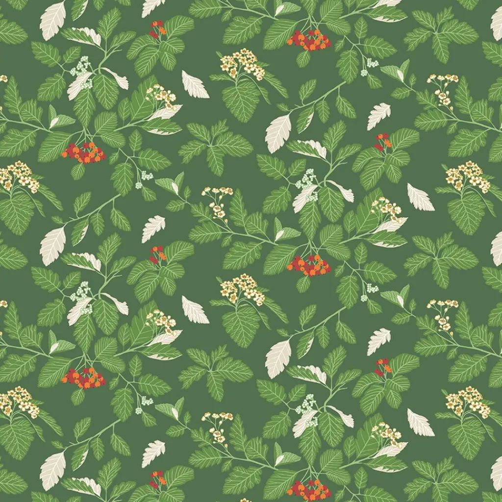Gardintyger Mönstrade|Arvidssons Textil<Arvidssons textil Oxel grön tyg