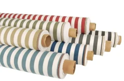 Randiga Möbeltyger|Rutor & Ränder<Nordisk Textil Oxford vit och grå blockrandigt tyg