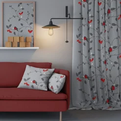 Arvidssons Textil|Jultyger<Arvidssons textil Paradisäpplen grå