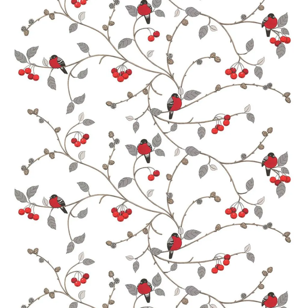 Arvidssons Textil|Jultyger<Arvidssons textil Paradisäpplen vit