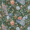 Mönstrade Möbeltyger<Nordisk Textil Peacock garden grön gobeläng