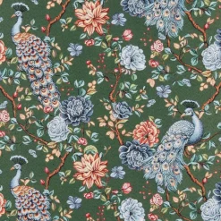 Mönstrade Möbeltyger<Nordisk Textil Peacock garden grön gobeläng