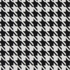 Rutiga Möbeltyger<Nordisk Textil Pied De Coq hundtand jacquardtyg i svart och vitt