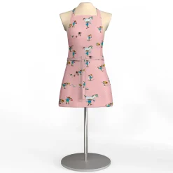 Förkläden<Arvidssons textil Pippi med vänner rosa barnförkläde
