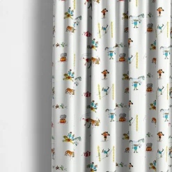 Gardintyger Mönstrade|Barnmönster<Arvidssons textil Pippi på cirkus offwhite tyg
