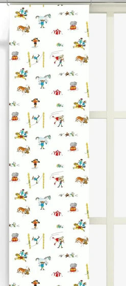Panelgardiner<Arvidssons textil Pippi på cirkus panelgardiner – Offwhite