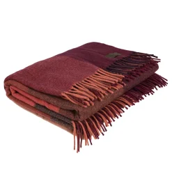 Ullplädar<Biederlack Pleasant ruby ullpläd
