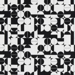 Mönstrade Möbeltyger<Nordisk Textil Pop vit-svart gobelängtyg