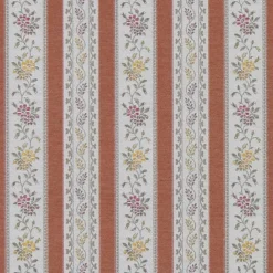 Randiga Möbeltyger|Mönstrade Möbeltyger<Nordisk Textil Portugal terrakotta randigt stiltyg för möbelklädsel
