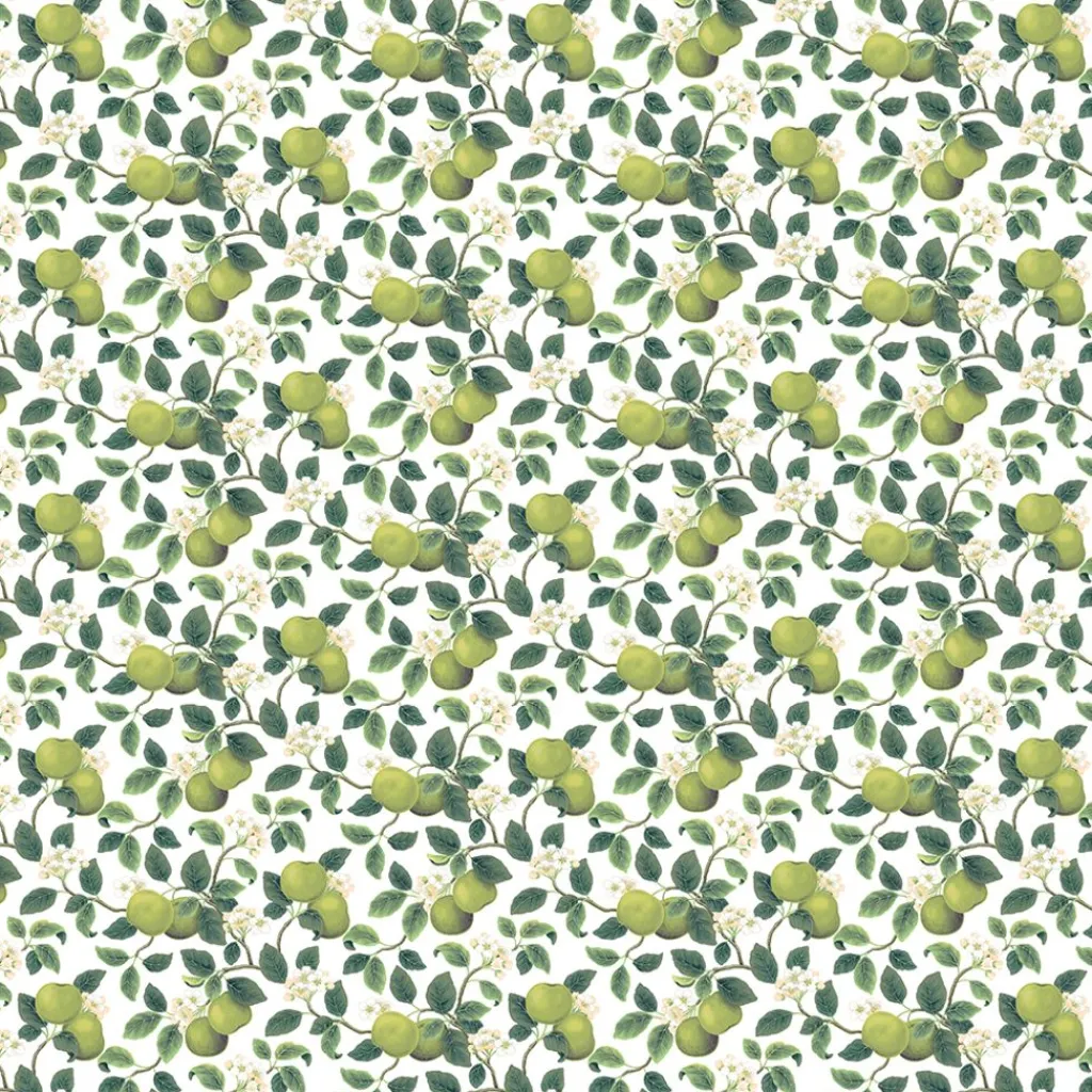 Gardintyger Mönstrade|Arvidssons Textil<Arvidssons textil Äppellycka grön tyg