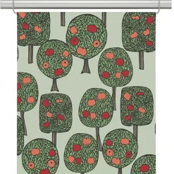 Panelgardiner<Arvidssons textil Äppelskogen grön panelgardin