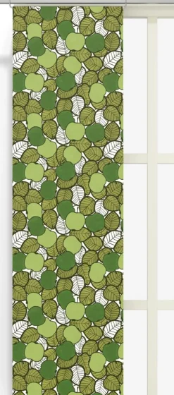 Panelgardiner<Arvidssons textil Päppel grön panelgardiner