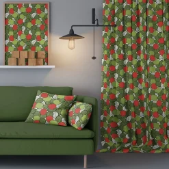 Gardintyger Mönstrade|Arvidssons Textil<Arvidssons textil Päppel grön tyg