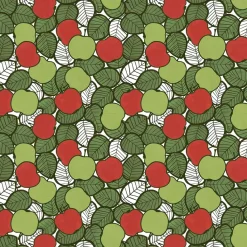 Gardintyger Mönstrade|Arvidssons Textil<Arvidssons textil Päppel röd-grön tyg
