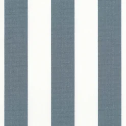 Randiga Möbeltyger|Rutor & Ränder<Nordisk Textil Preston vit och duvblå bredrandigt tyg