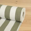 Randiga Möbeltyger|Rutor & Ränder<Nordisk Textil Preston vit och grönt bredrandigt tyg