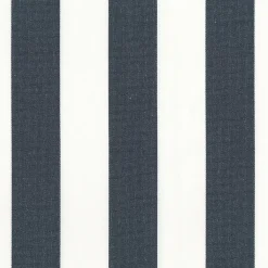 Randiga Möbeltyger|Rutor & Ränder<Nordisk Textil Preston vit och marinblått bredrandigt tyg