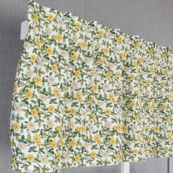 Gardinkappor Mönstrade|Rea Gardiner<Arvidssons textil Prästkrage gul gardinkappa metervara