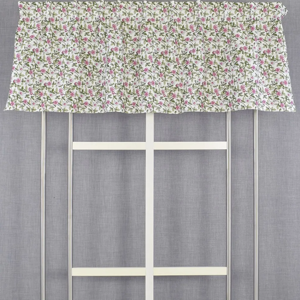 Gardinkappor Mönstrade<Arvidssons textil Prästkrage rosa gardinkappa metervara