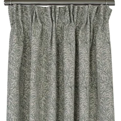 Gardiner Mönstrade< Ramas beige-mint gardiner med kvistar och blad
