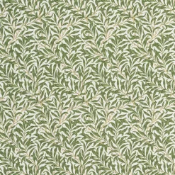 Arts & Crafts Tyger|Gardintyger Mönstrade<Jakobsdals Ramas grön tyg med kvistar och blad