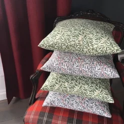 Arts & Crafts Tyger|Gardintyger Mönstrade<Jakobsdals Ramas grön tyg med kvistar och blad