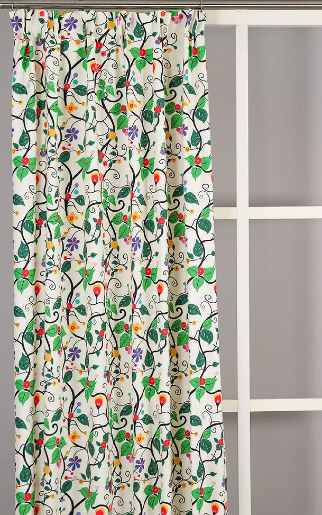 Gardiner Mönstrade<Nordisk Textil Rauma Garden gardiner – Färgstark gardin med lekfullt blommönster