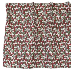 Gardinkappor Mönstrade|Rea Gardiner<Arvidssons textil Ris röd-grön gardinkappa metervara