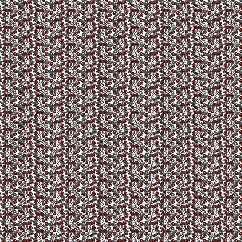 Arvidssons Textil<Arvidssons textil Ris röd-grå tyg