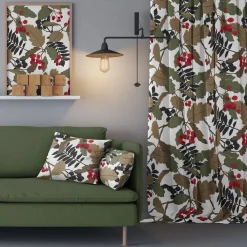 Gardintyger Mönstrade|Arvidssons Textil<Arvidssons textil Rönnkvist brun tyg