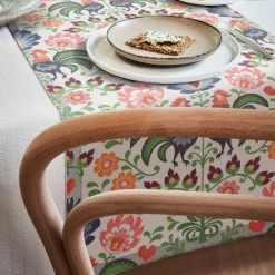 Bordslöpare|Ekelund Löpare<Ekelund Rooster löpare 35X120 - s Linneväveri