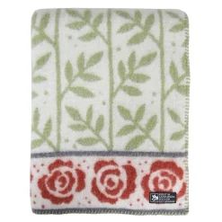 Ullfiltar<Kerstin Landström Design Rosengård grön-röd ullfilt 130x180cm -